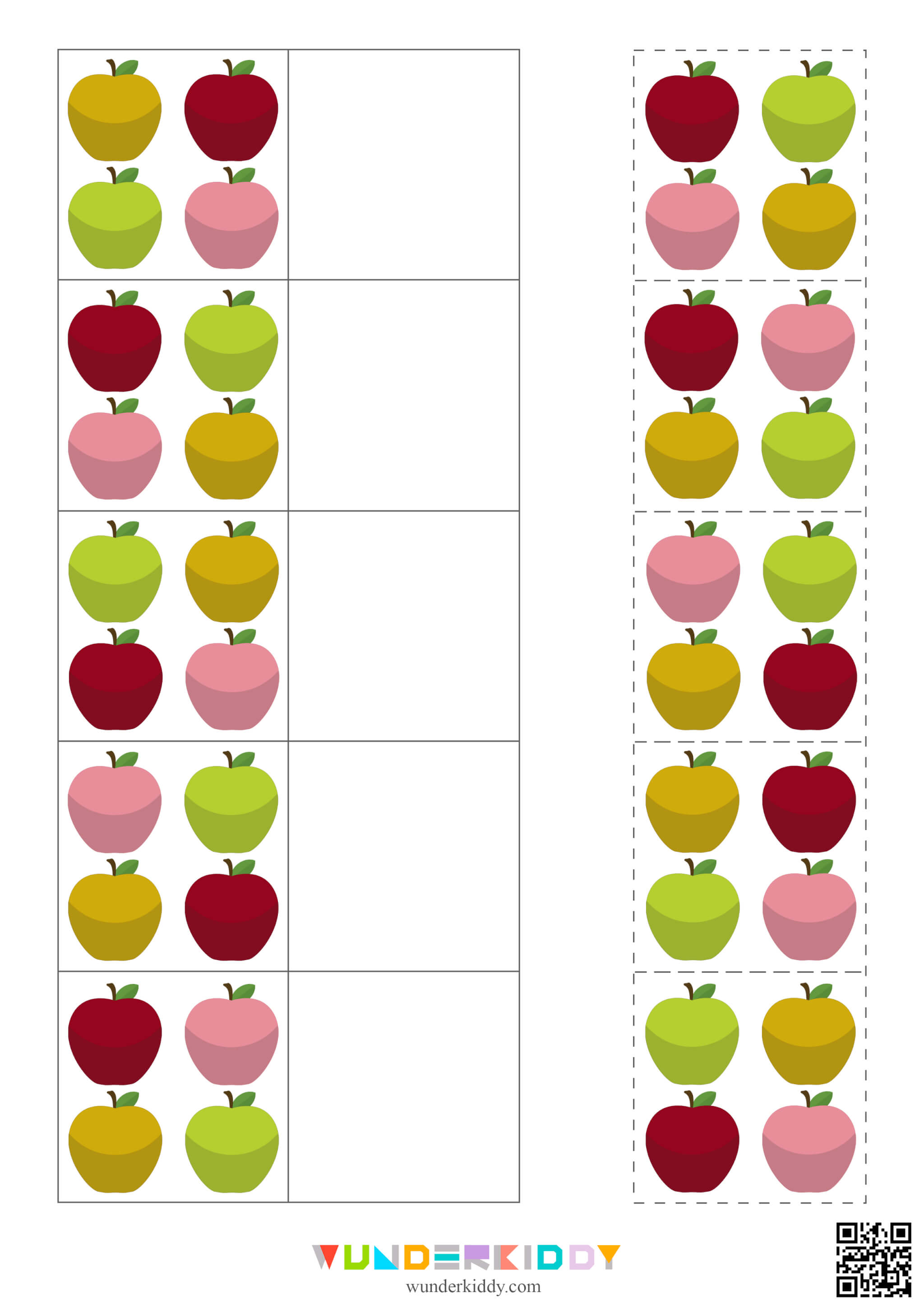 Sort by Color: Apple Activity Pack for Toddlers - Image 3