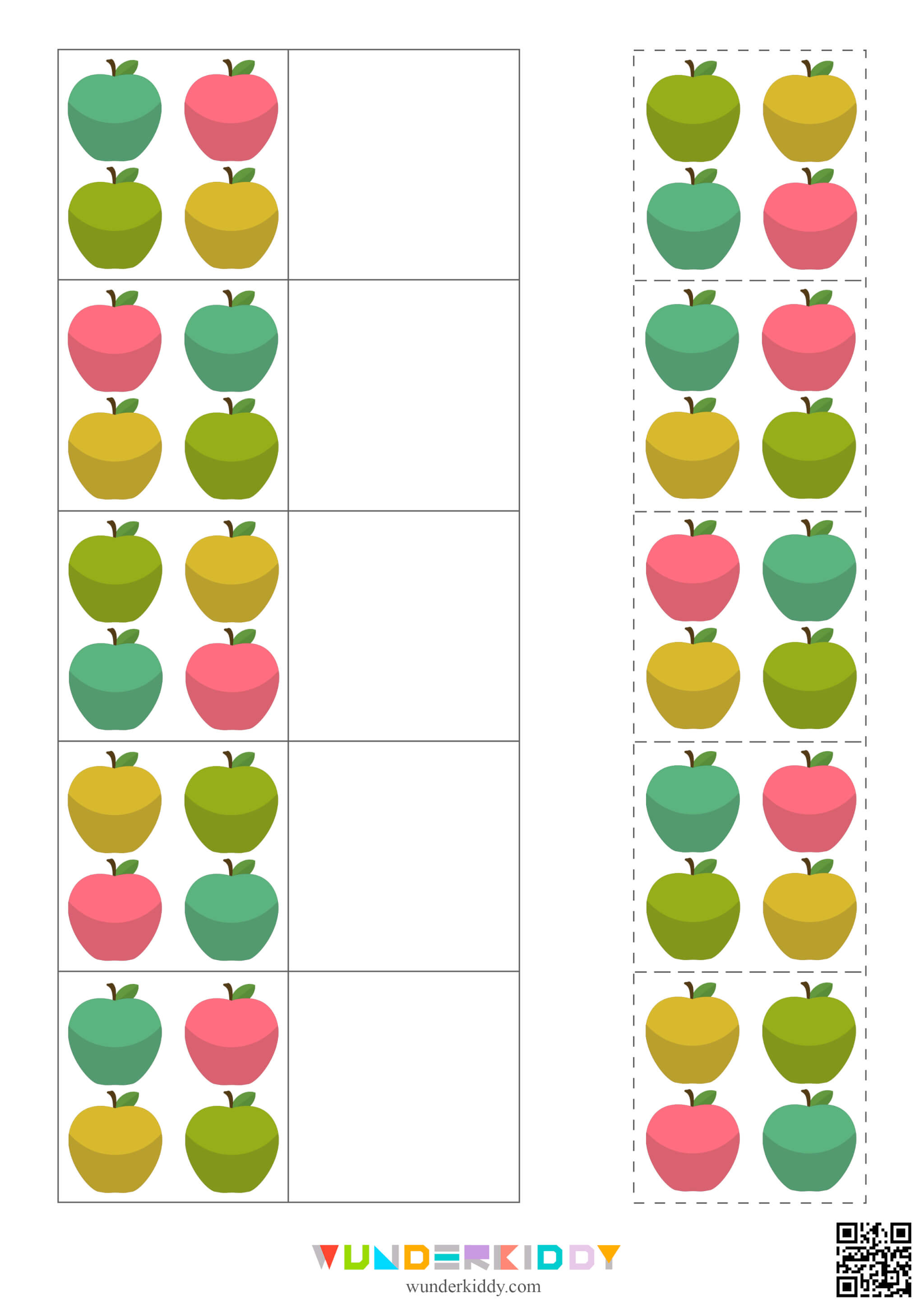 Sort by Color: Apple Activity Pack for Toddlers - Image 5