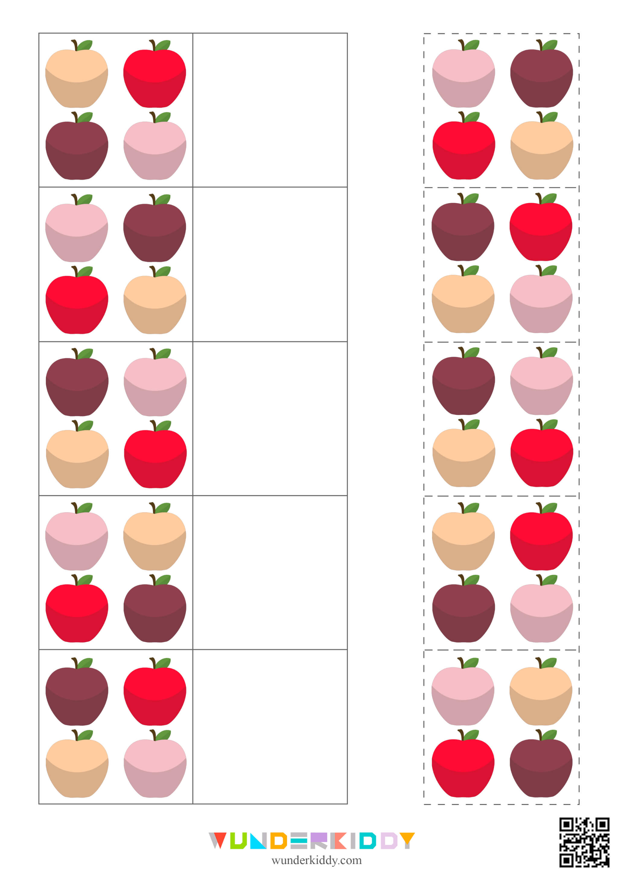 Sort by Color: Apple Activity Pack for Toddlers - Image 6