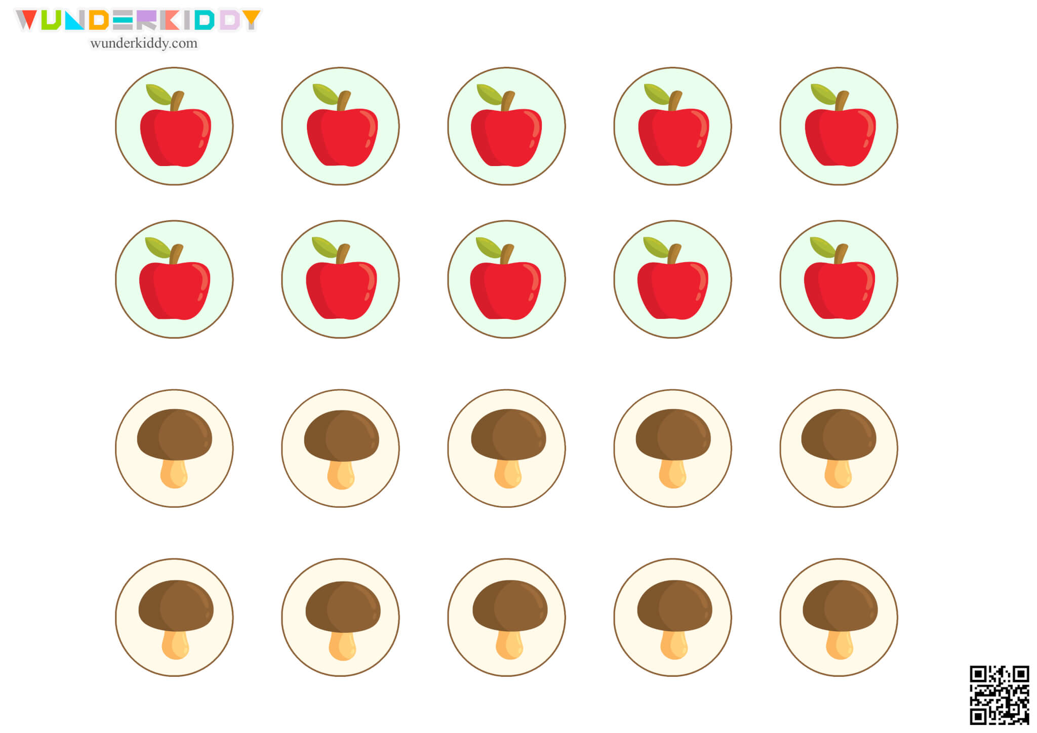 Apples and Mushrooms Counting Activity - Image 4
