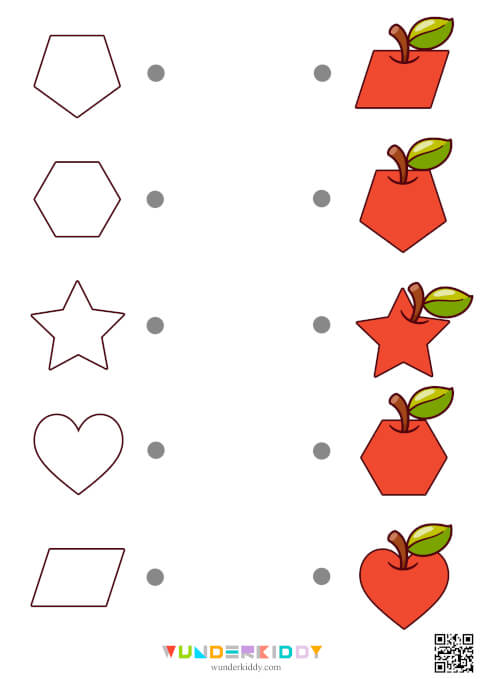 Activité d’association de formes de pommes - Image 3