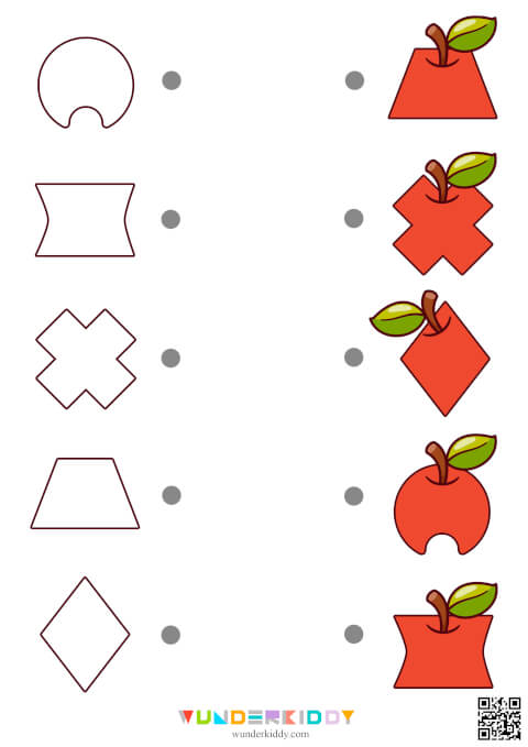 Activité d’association de formes de pommes - Image 4
