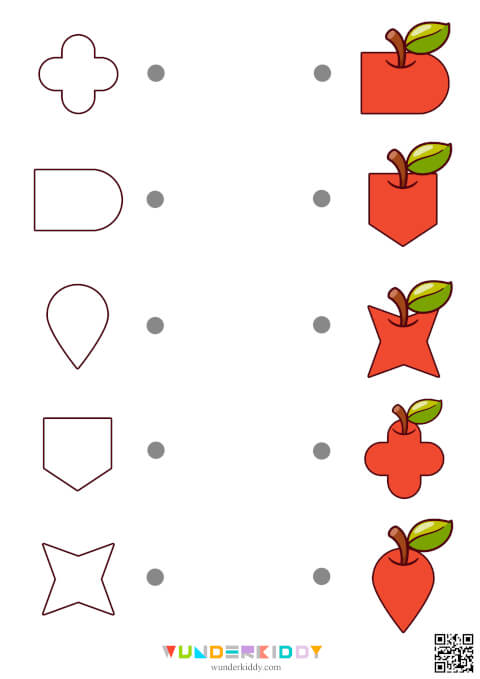 Activité d’association de formes de pommes - Image 6