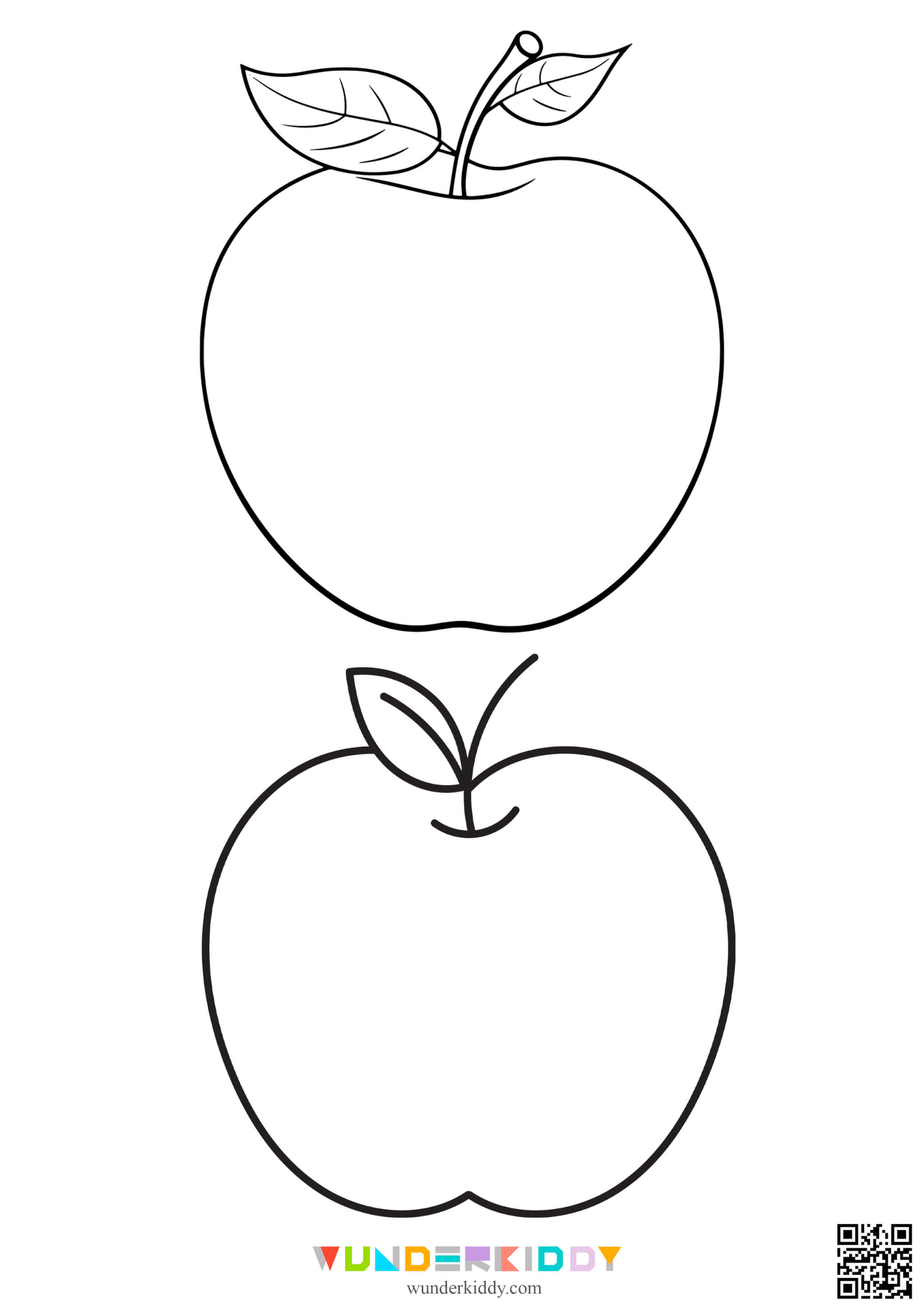 apple template black and white