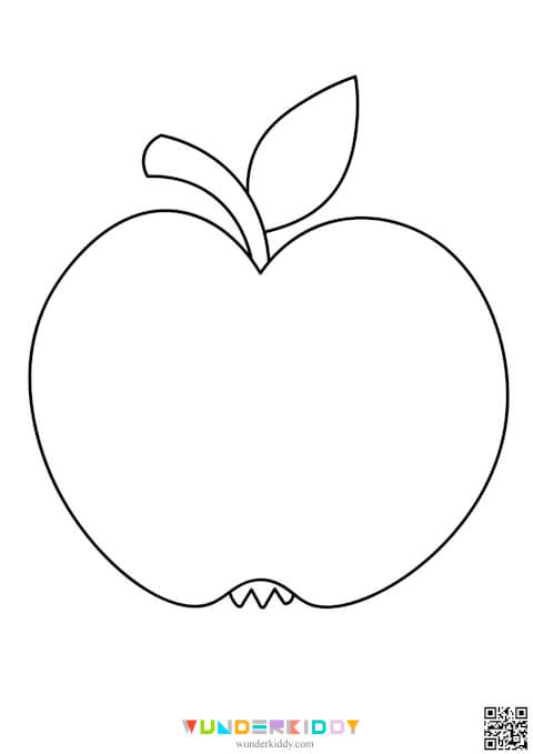 Free Printable Apple Template and Coloring Pages for Kids