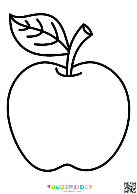 Free Printable Apple Template and Coloring Pages for Kids