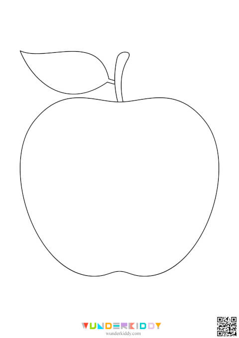 Free Printable Apple Template and Coloring Pages for Kids