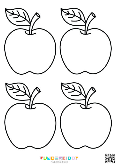 Free Printable Apple Template and Coloring Pages for Kids