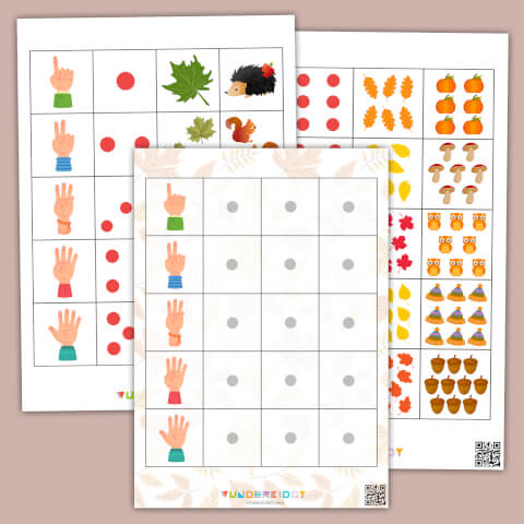 Autumn Number Matching Game - Image 2