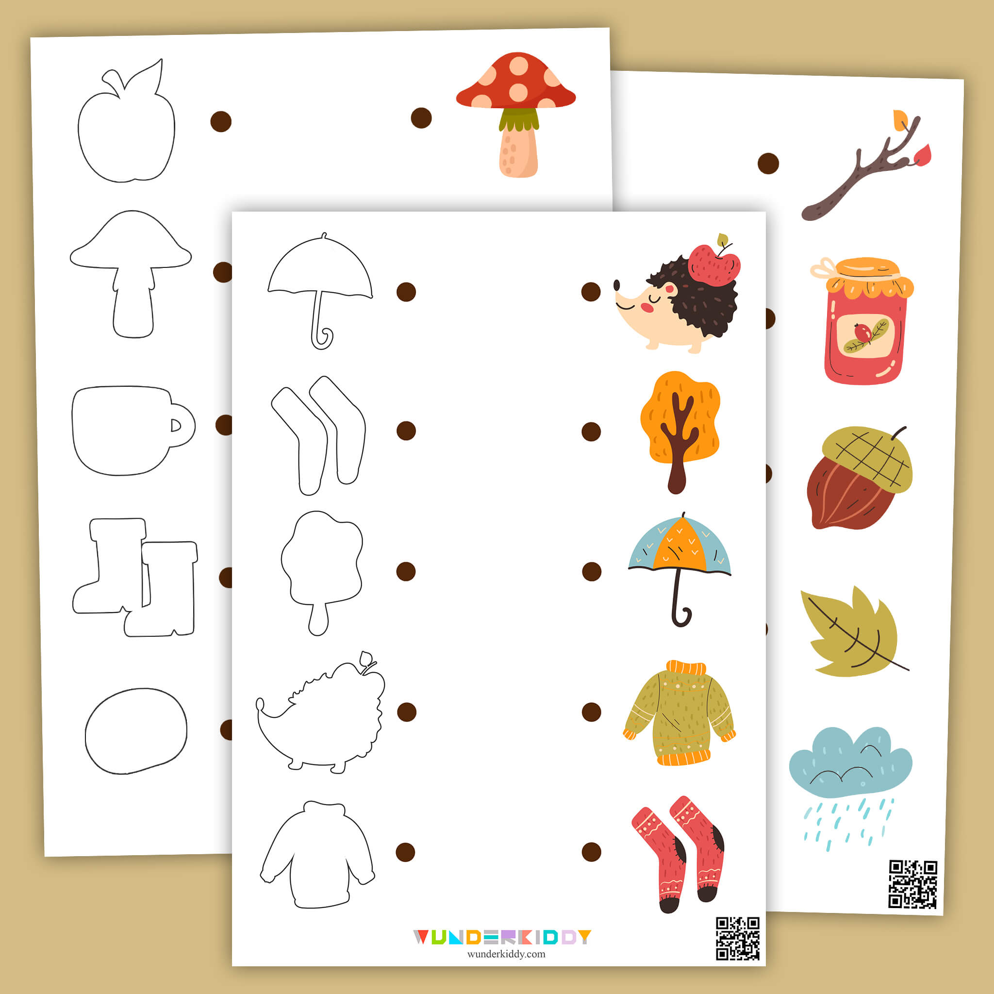 Printable Autumn Matching Activity