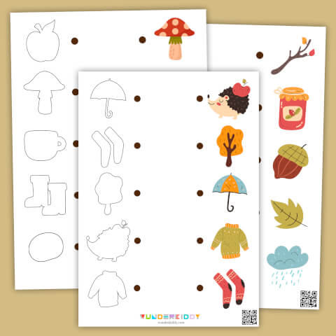 Jeu d'association d'automne pour les tout-petits - Image 2