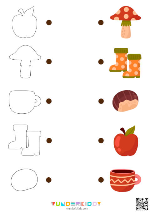 Printable Autumn Matching Activity - Image 3