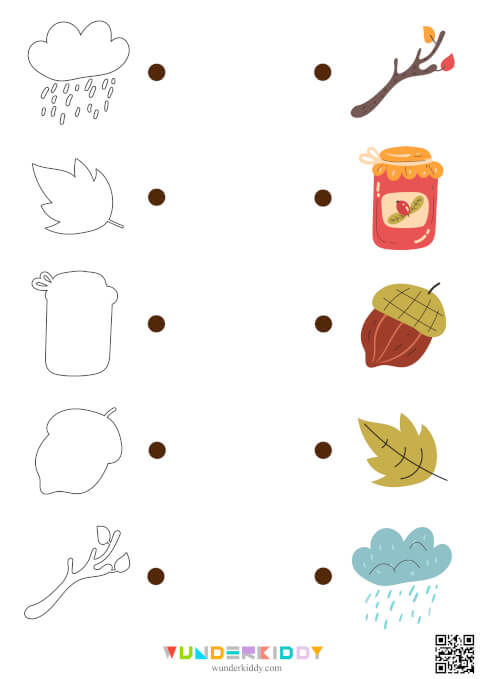 Printable Autumn Matching Activity - Image 4
