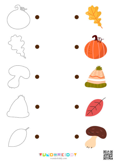 Printable Autumn Matching Activity - Image 5