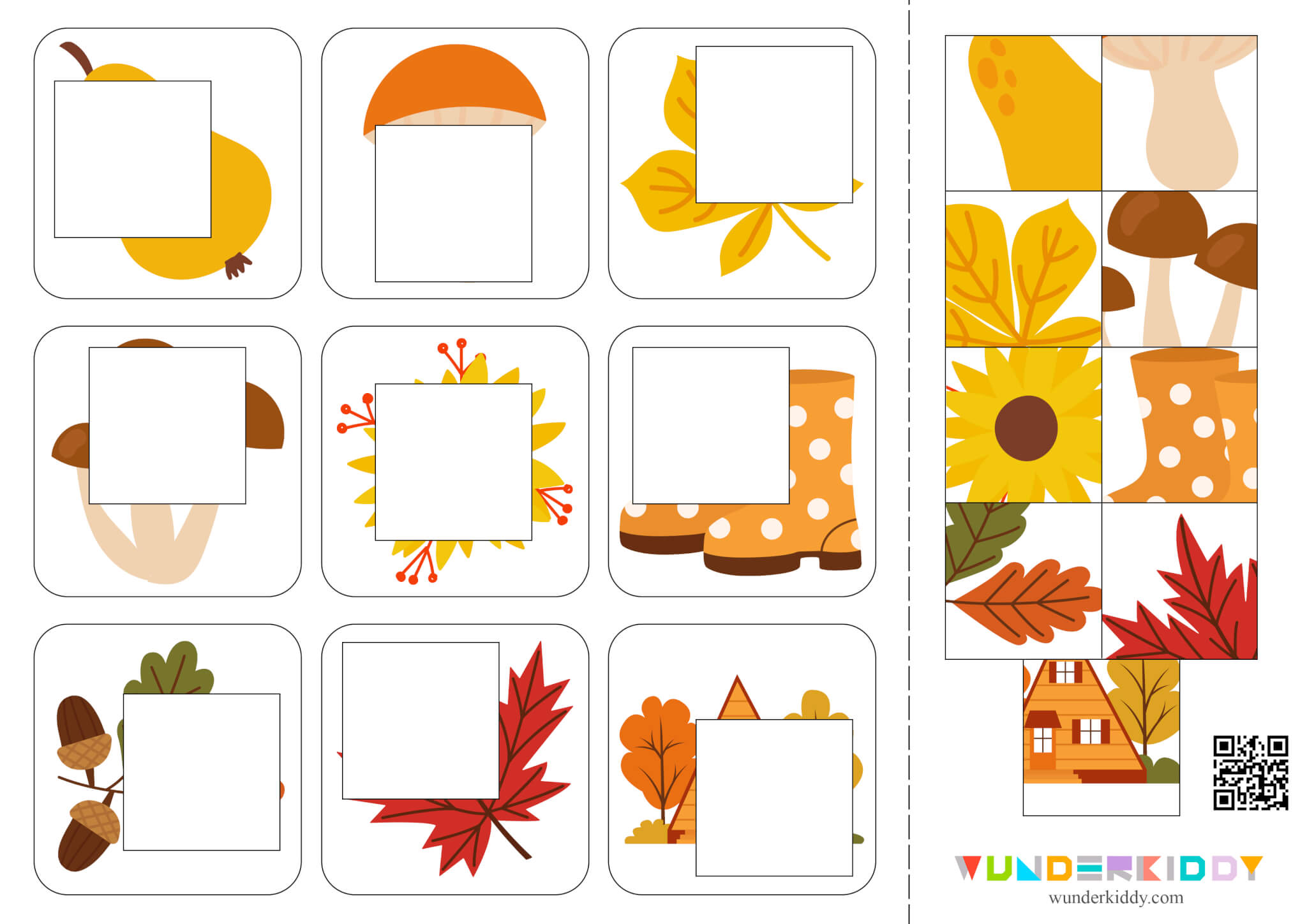 Autumn Cut and Glue Worksheets - Image 3