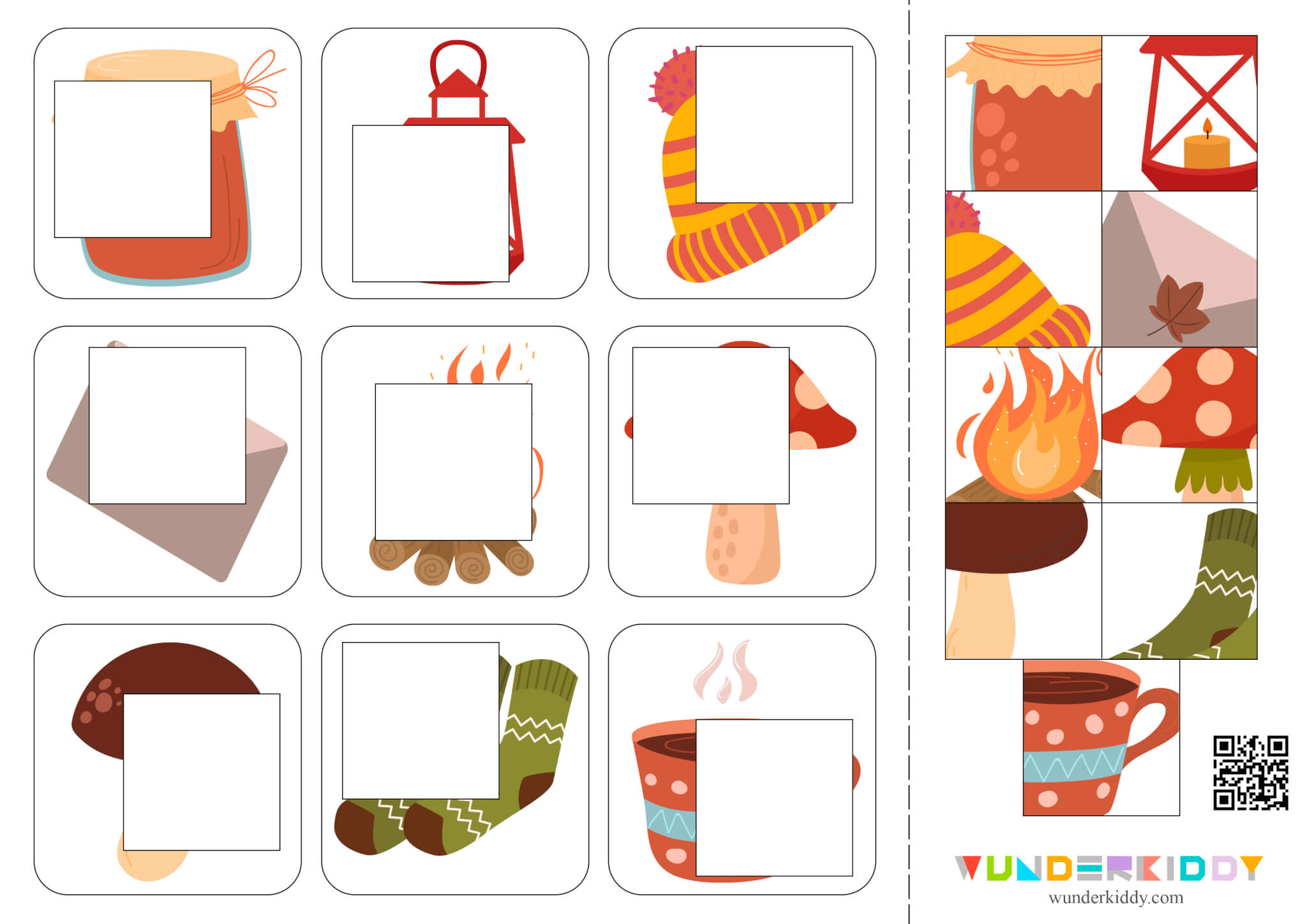 Autumn Cut and Glue Worksheets - Image 4