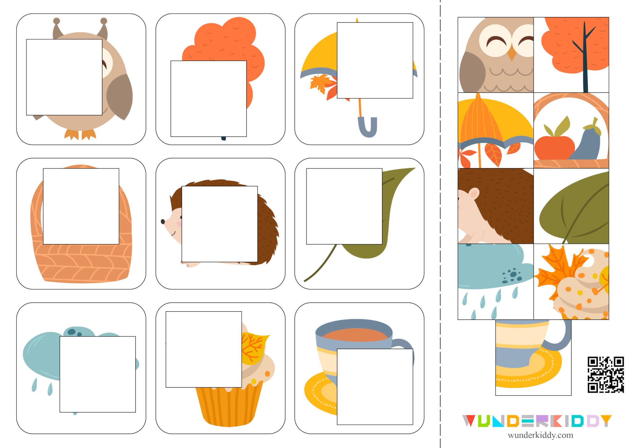 Autumn Cut and Glue Worksheets - Image 5