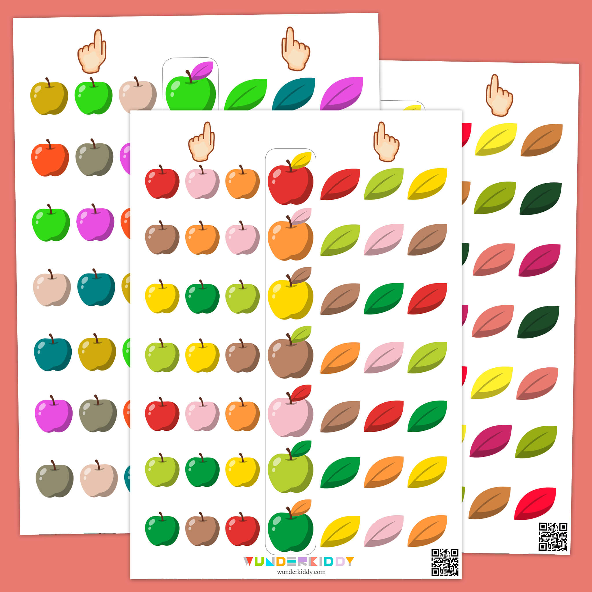Apple Leaf Bilateral Integration Worksheets