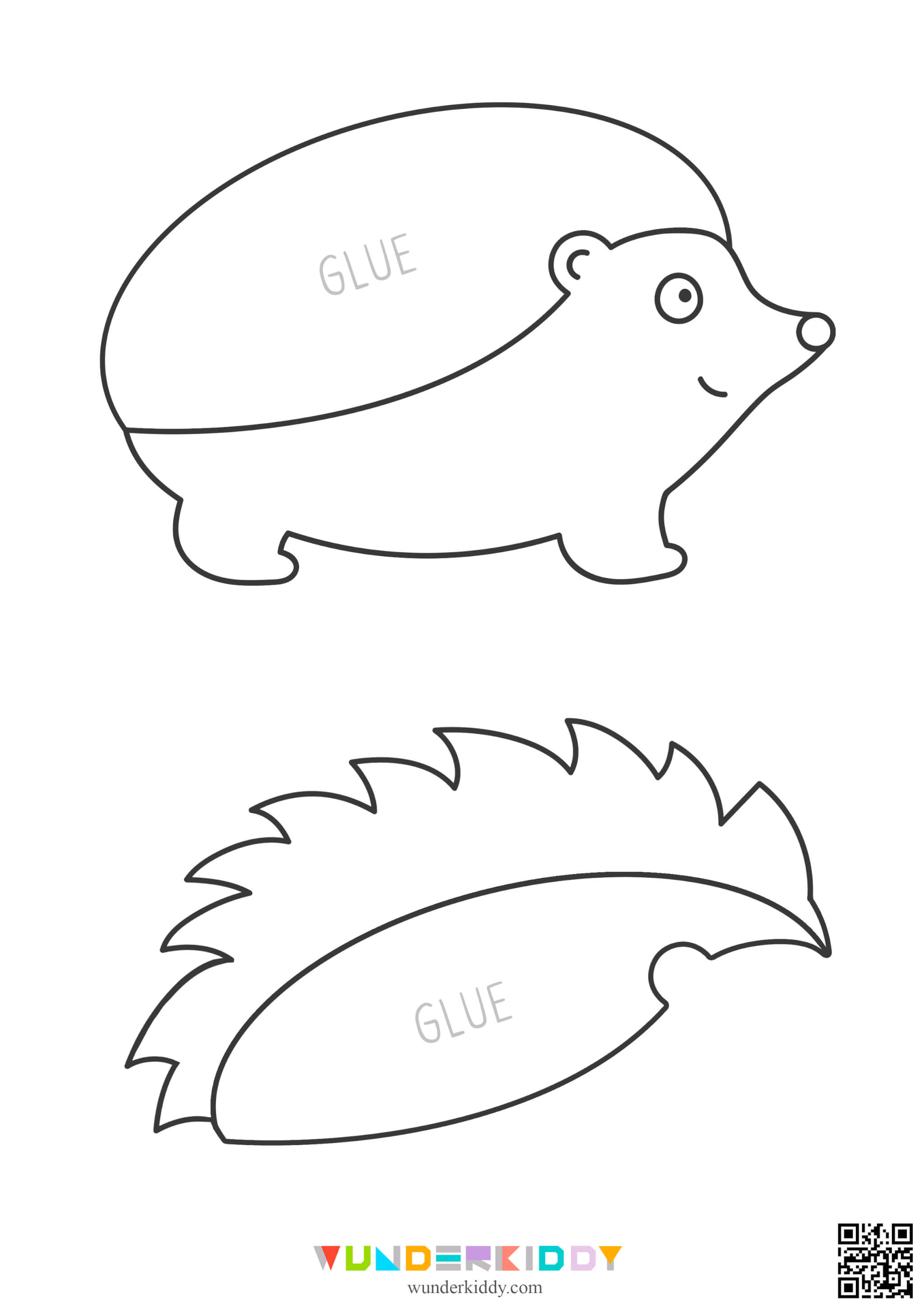 Easy Autumn Hedgehog Craft Template - Image 3