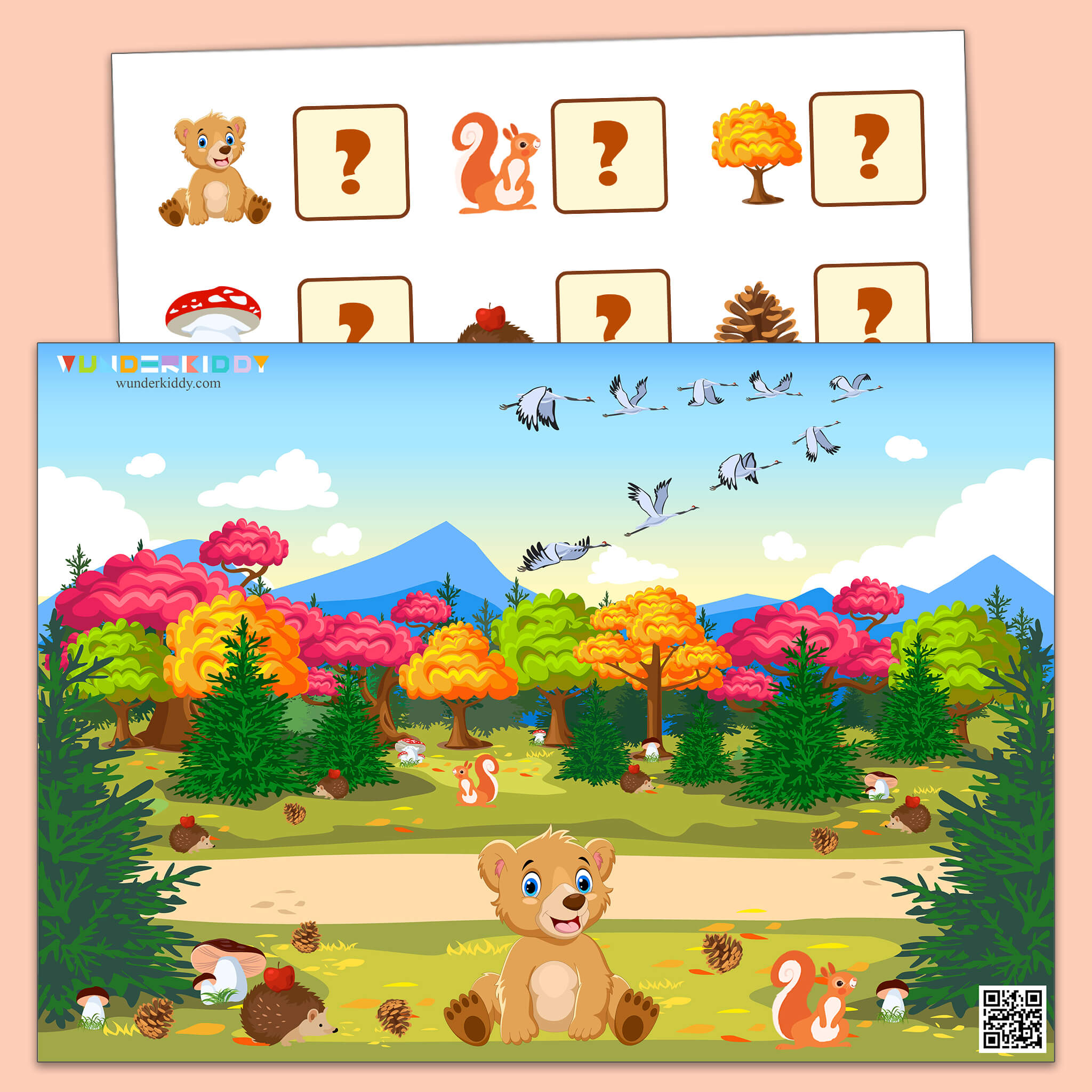 Counting Game for Kindergarten Autumn Lawn