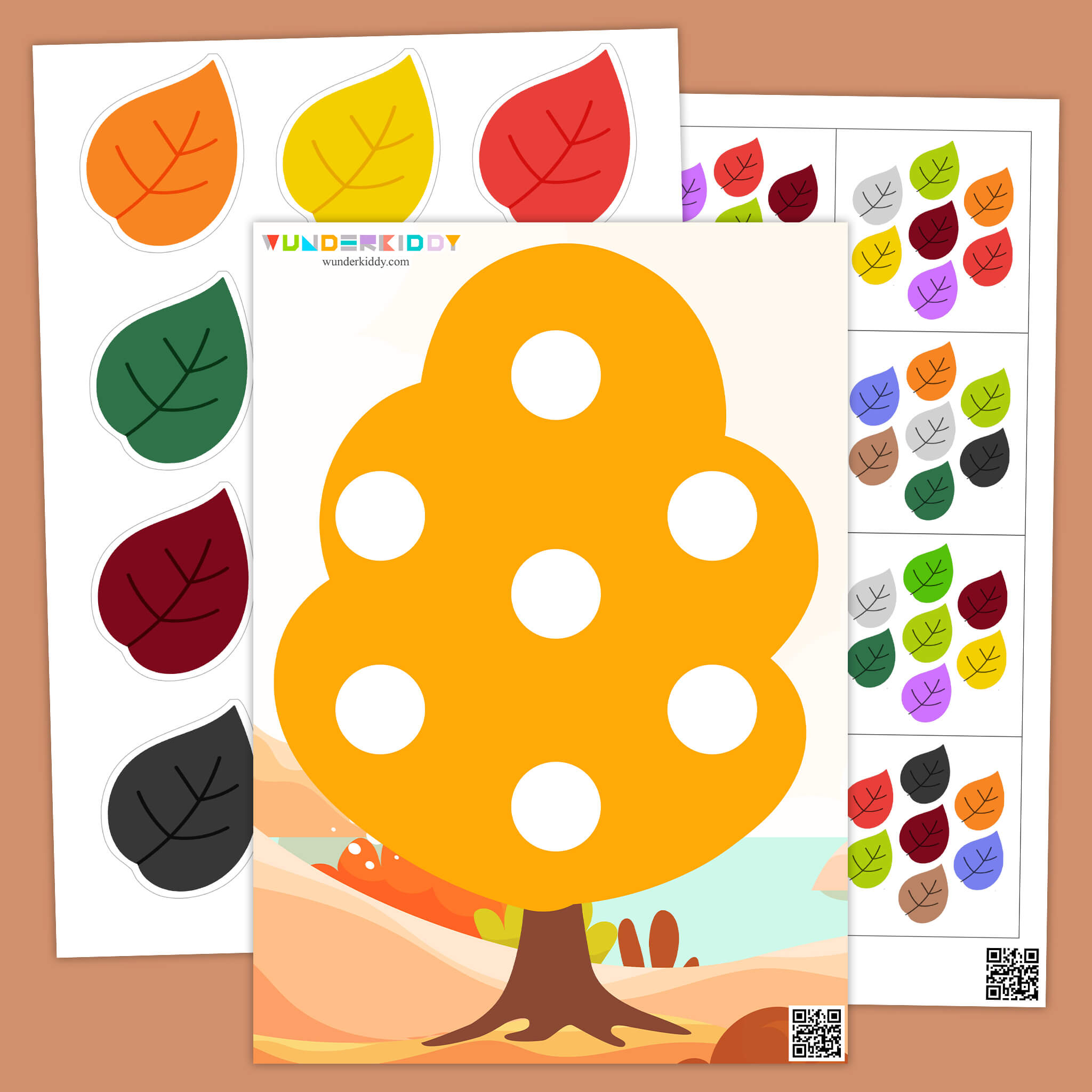 Fall Tree Color Matching Worksheets