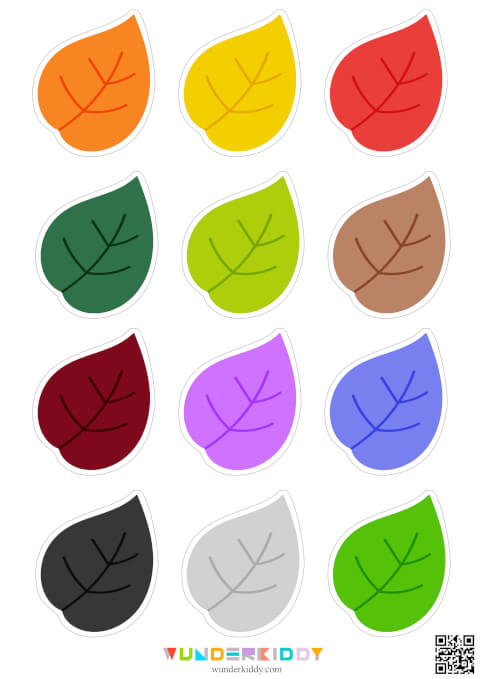 Fiches de correspondance des couleurs de l'arbre d'automne - Image 3