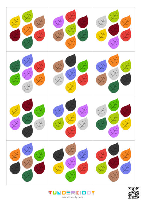 Fiches de correspondance des couleurs de l'arbre d'automne - Image 4