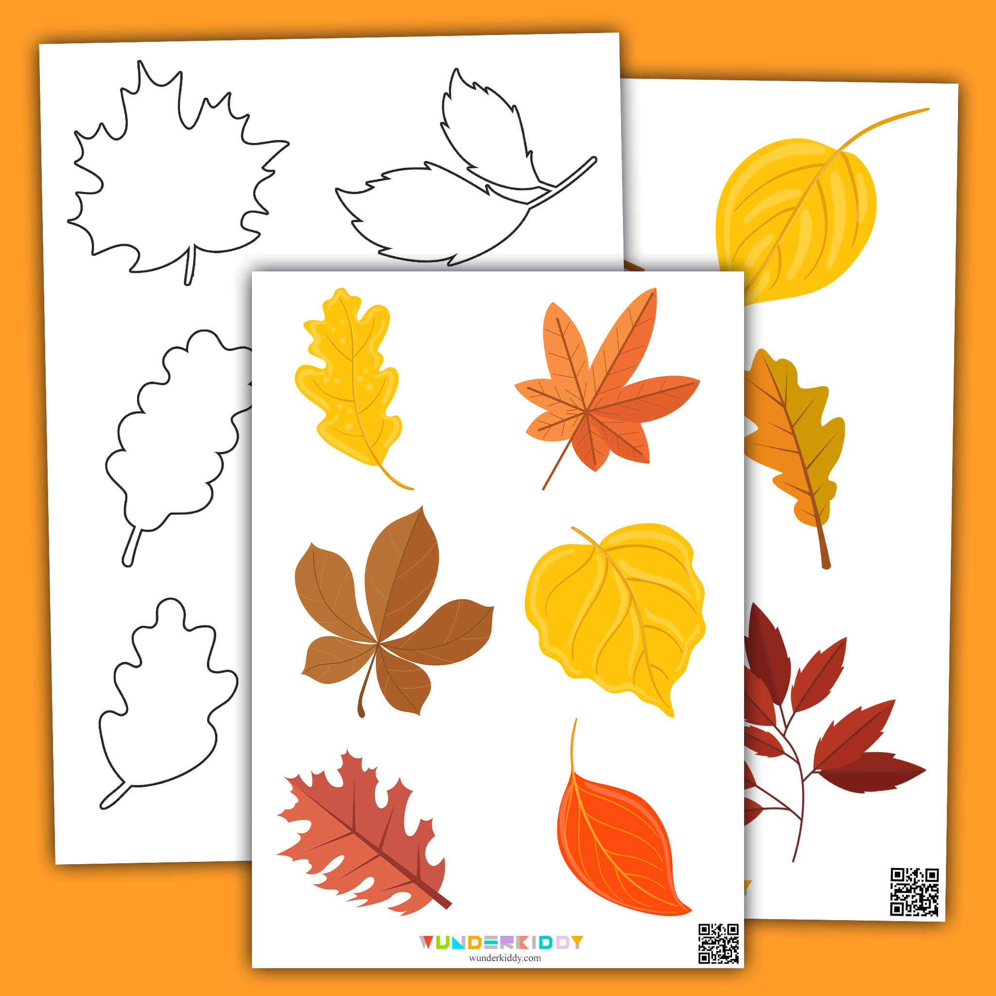 Autumn Leaves Free Outline Templates