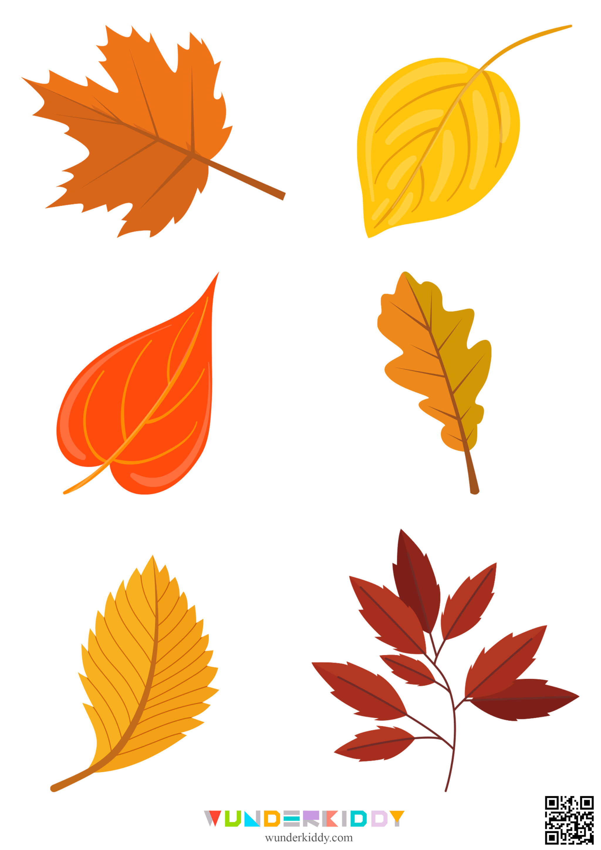Autumn Leaves Free Outline Templates - Image 8