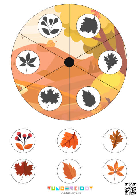 Leaves Shadow Matching Worksheets - Image 2