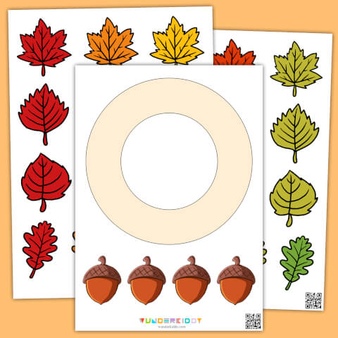 Vorlage für einen herbstlichen Blätterkranz - Bild 2