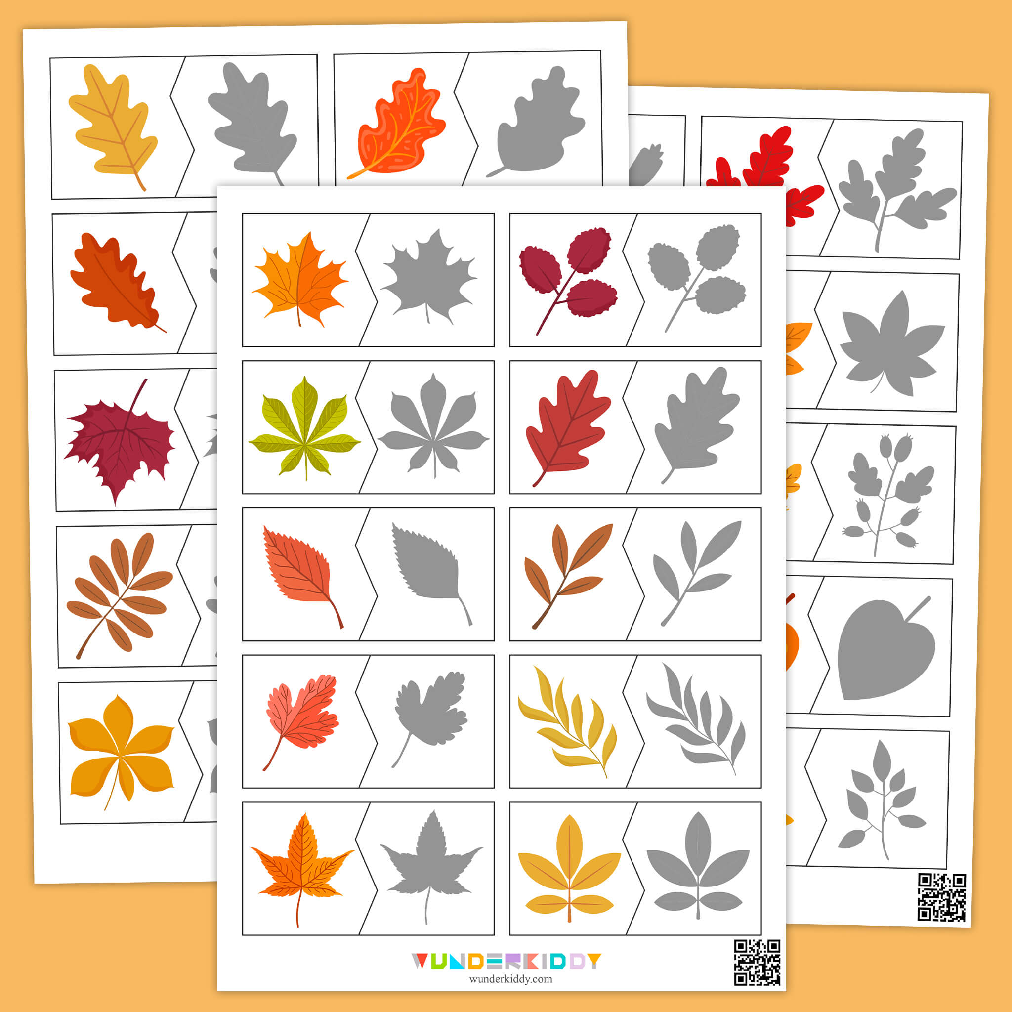 Fall Leaf Puzzle Cards