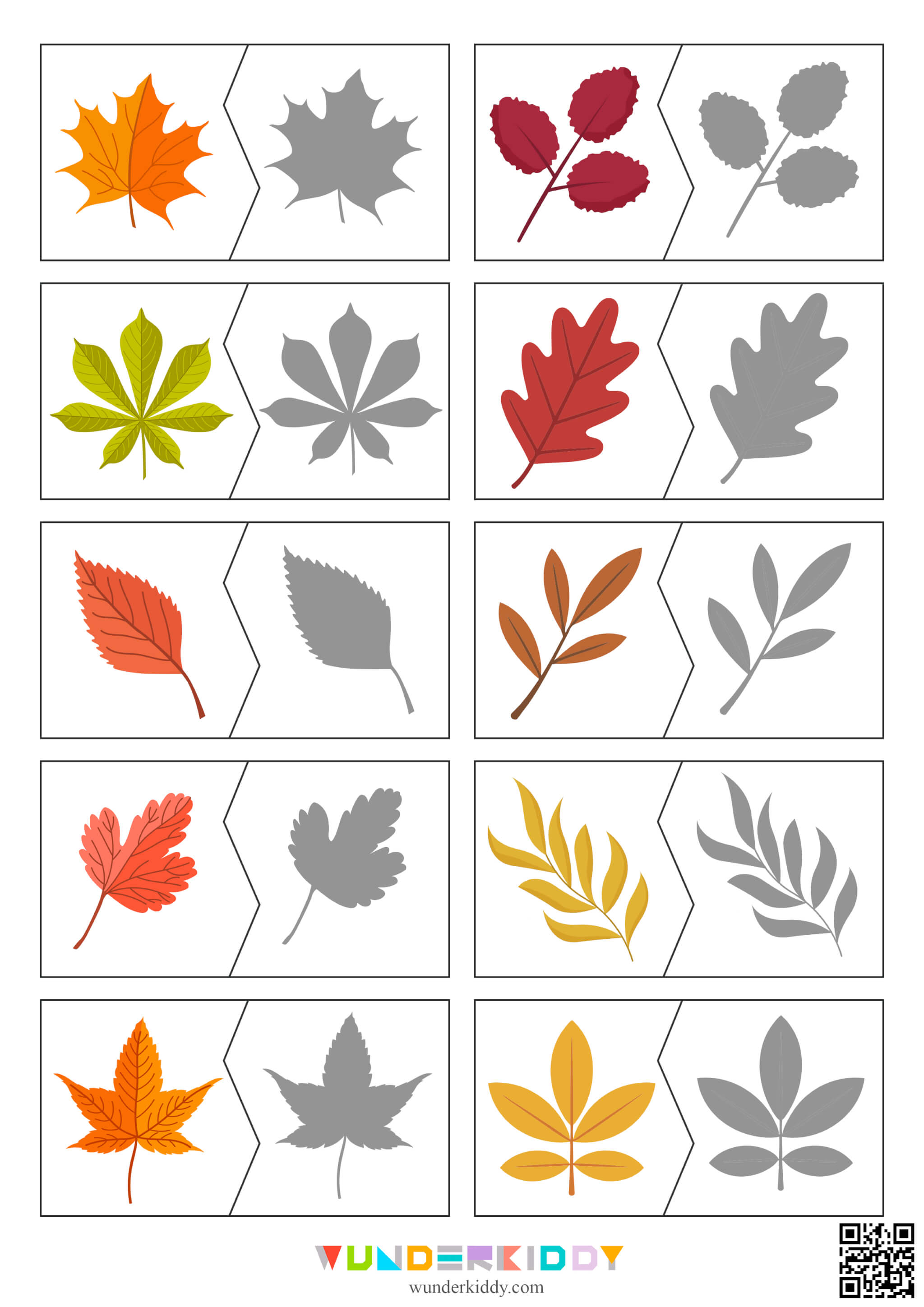 Fall Leaf Puzzle Cards - Image 2