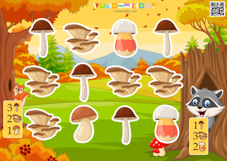 Activity sheet «Autumn math» - Download or print for free