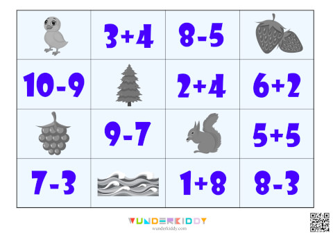 Розвиваюча гра «Осінній математичний пазл» - Зображення 4