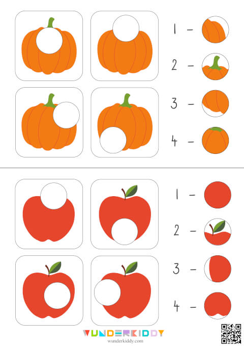 Jeu de correspondance des pièces d'automne - Image 2