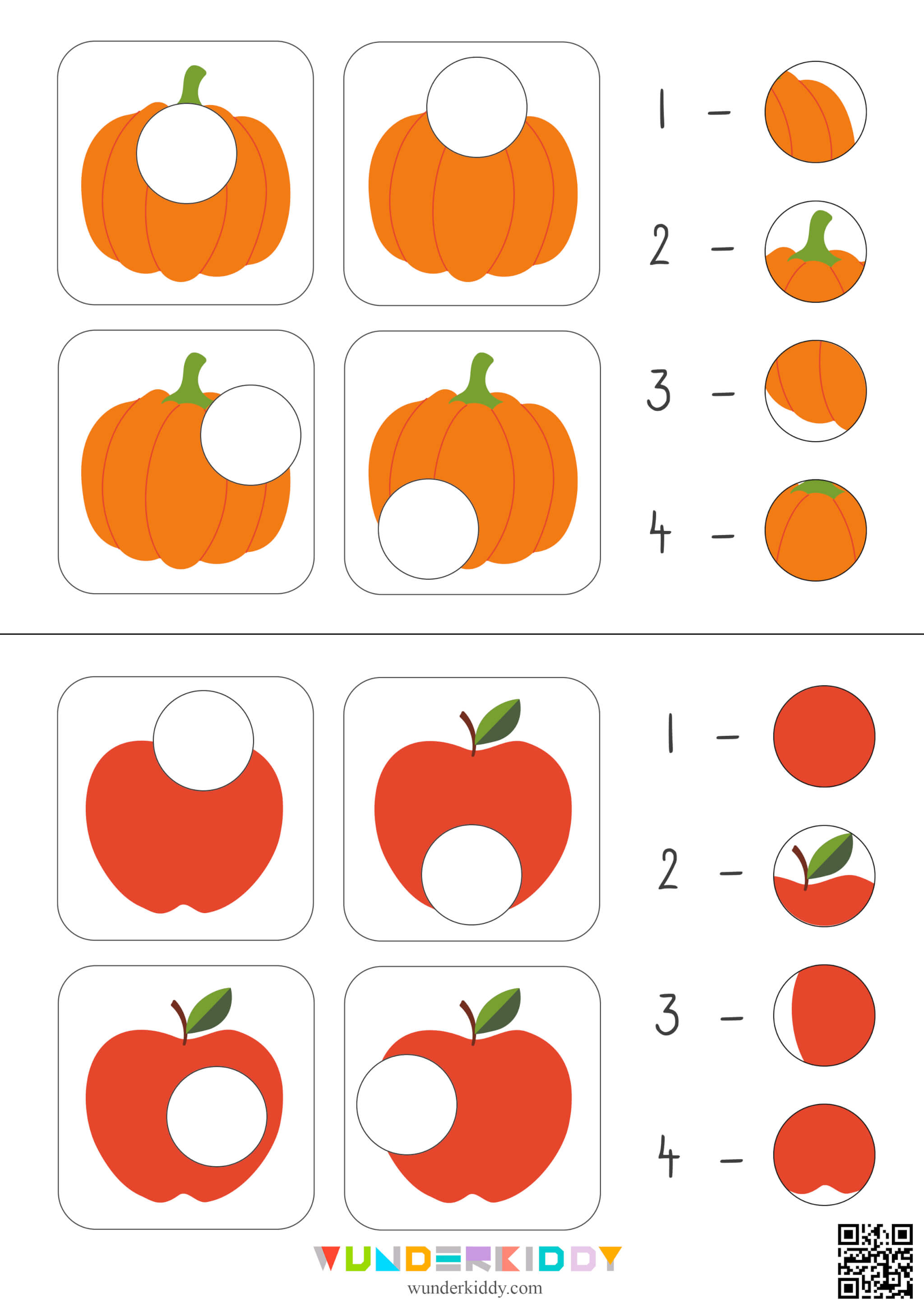 Autumn Patches Matching Activity - Image 2