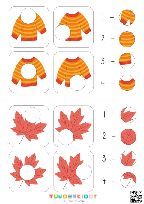 Jeu de correspondance des pièces d'automne - Image 3