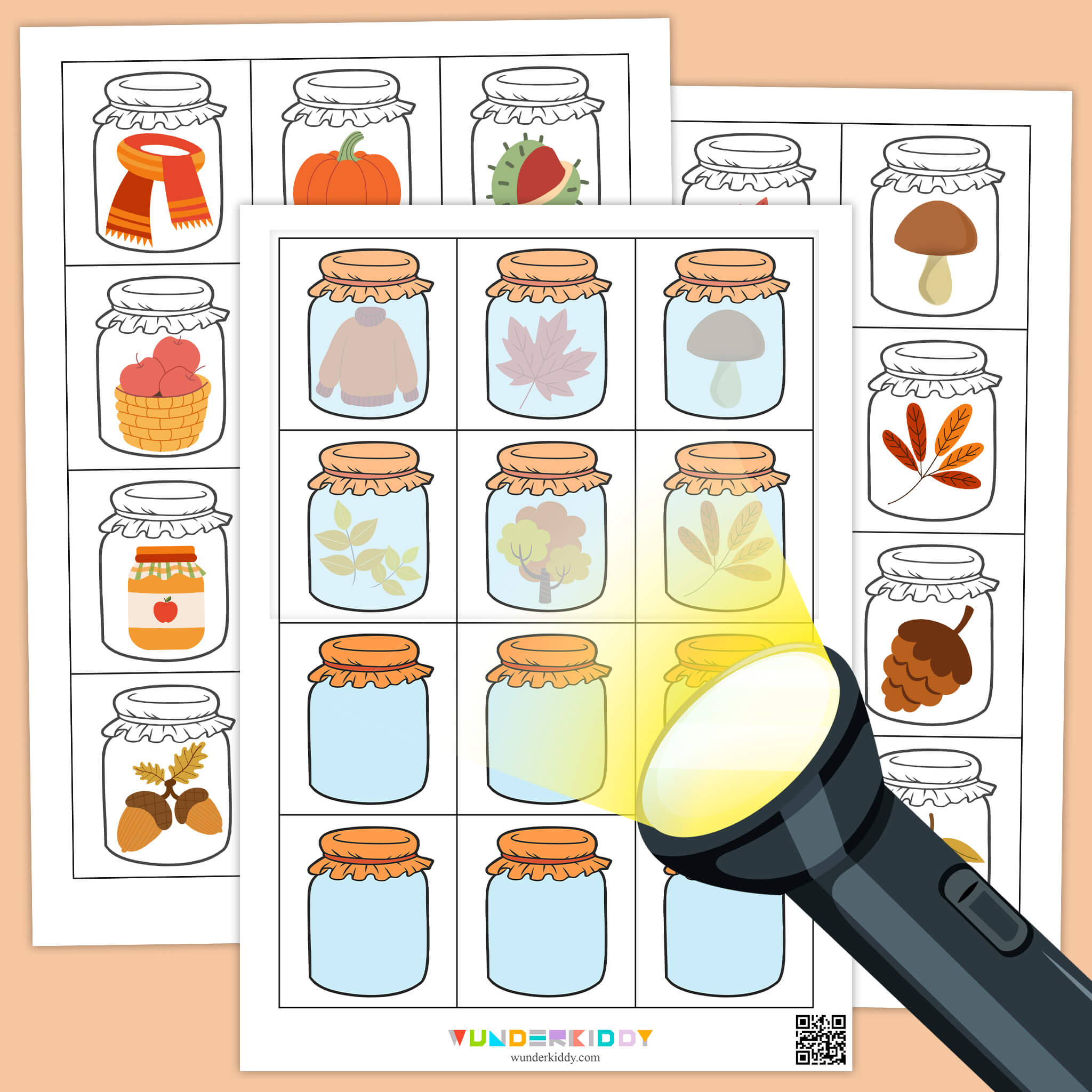 Autumn Flashlight Reveal Activity
