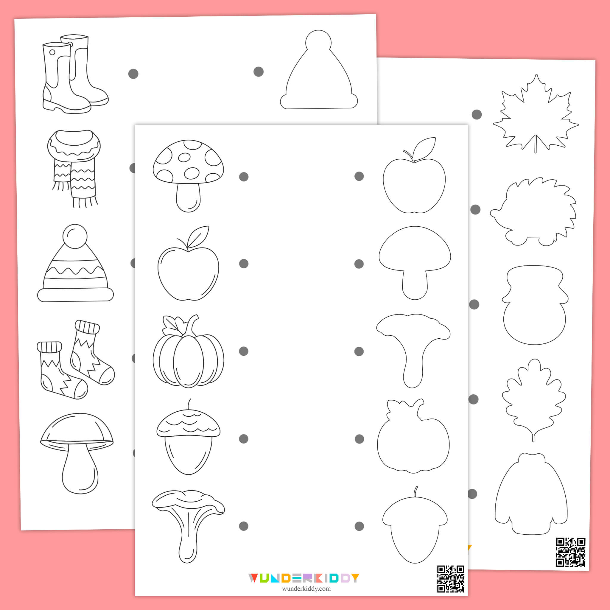 Autumn Contour Activity Sheets