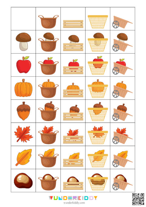 Autumn Cut and Paste Logic Worksheet - Image 3