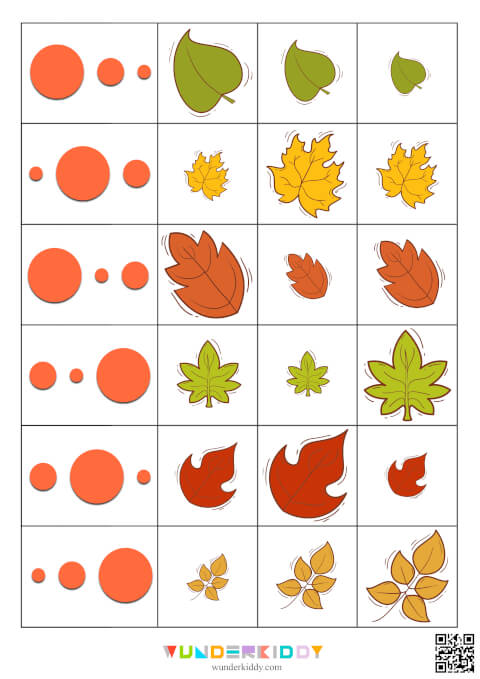 Autumn Size Sorting Worksheets - Image 2