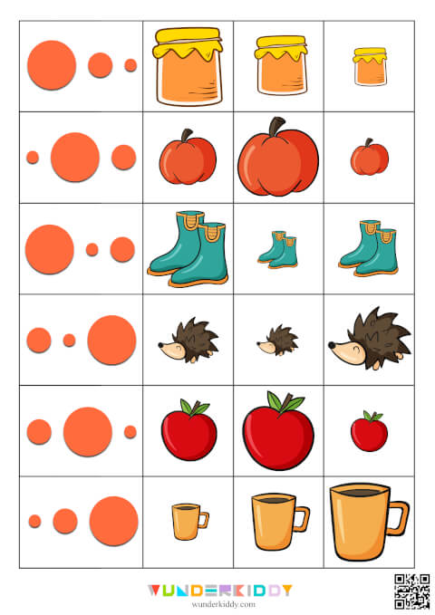 Autumn Size Sorting Worksheets - Image 4