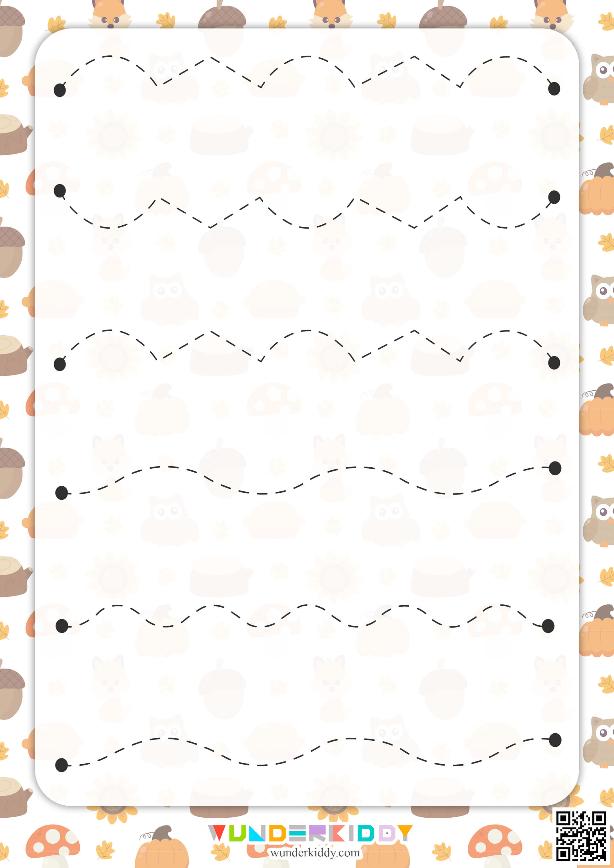 Autumn Pre-Writing Practice Sheets - Image 6