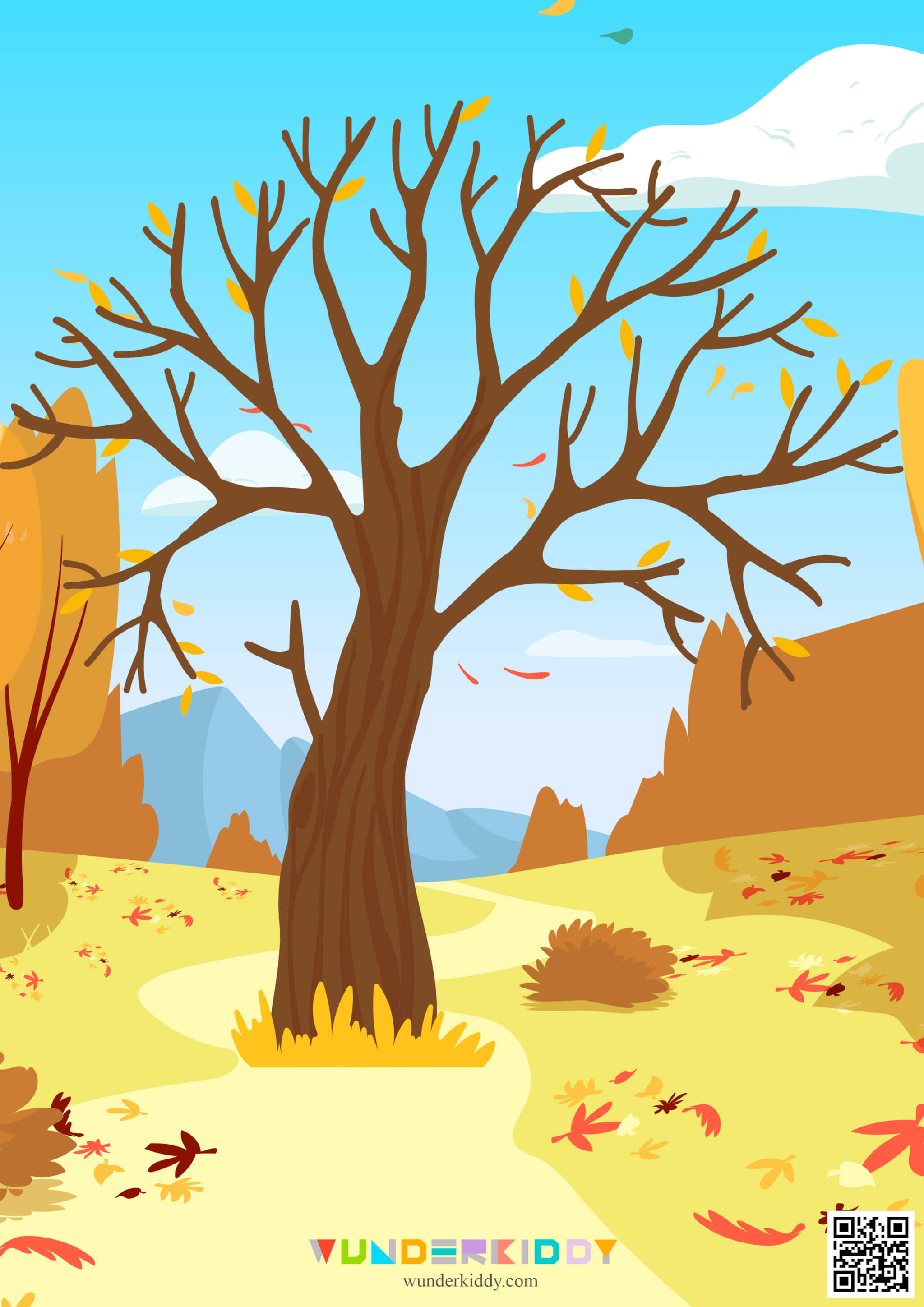 Free Printable Fall Worksheets Autumn Tree - Image 2