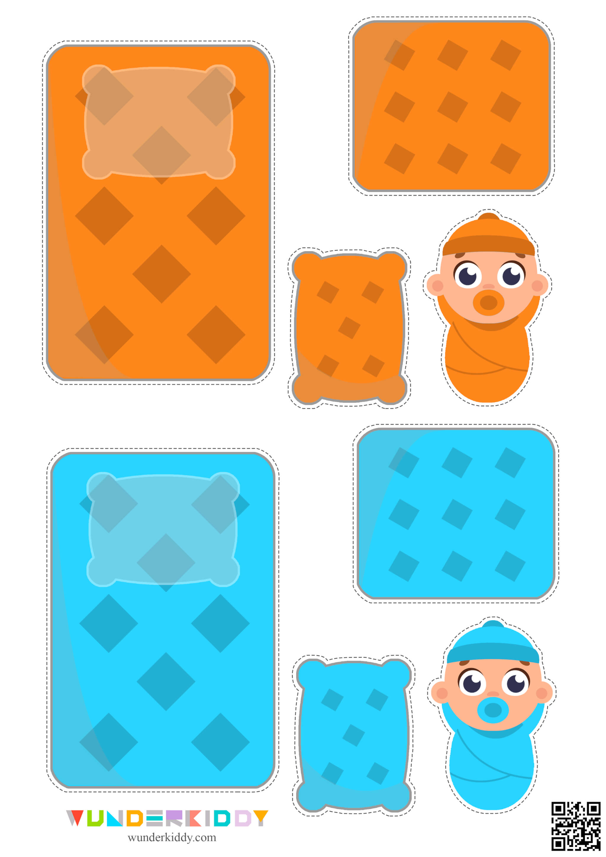 Baby Cot Color Sorting Activity for Toddlers - Image 3
