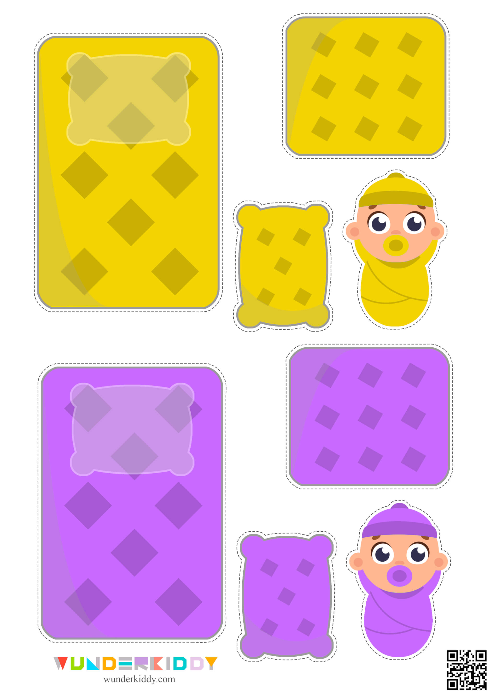 Baby Cot Color Sorting Activity for Toddlers - Image 4