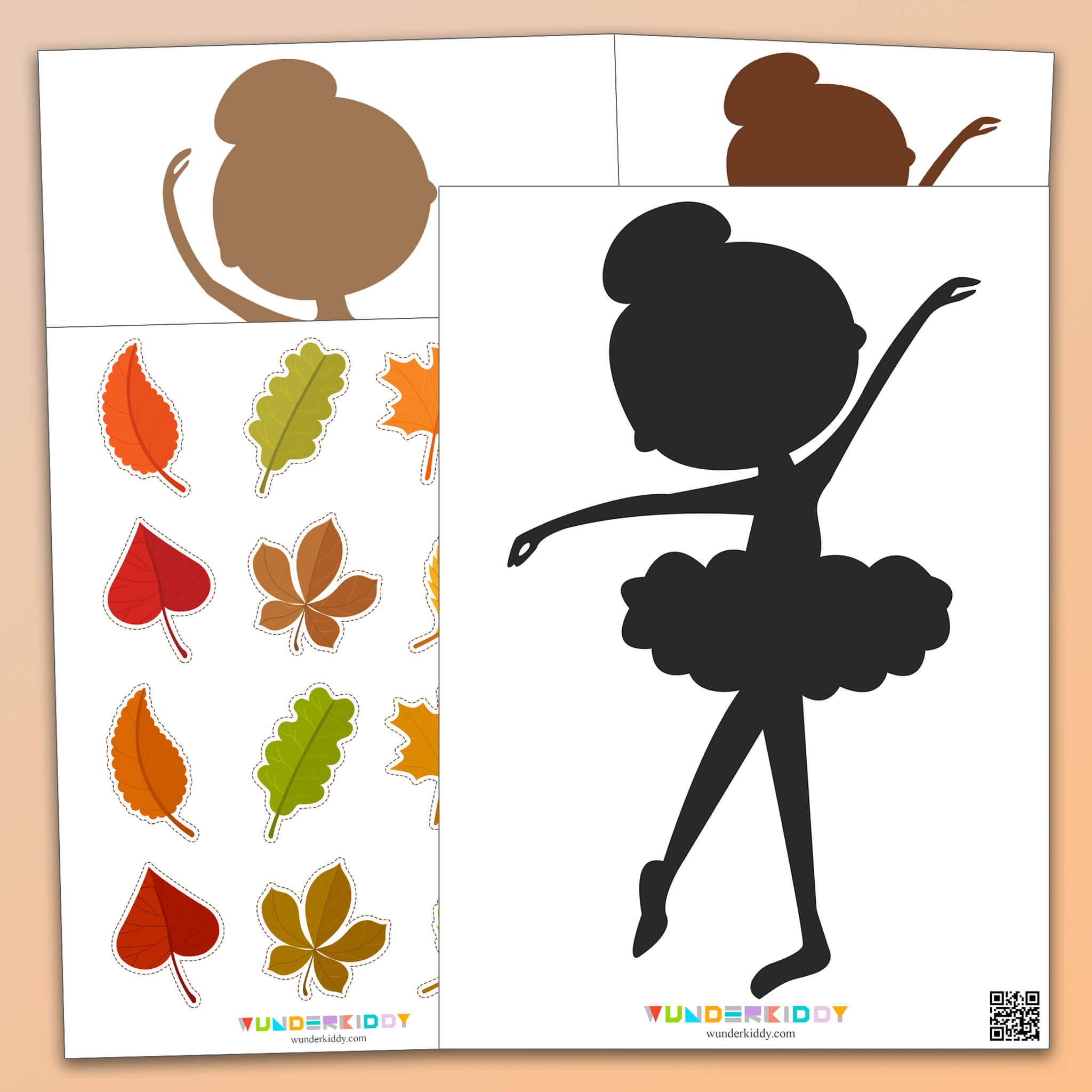 Printable Template for Paper Craft Ballerina
