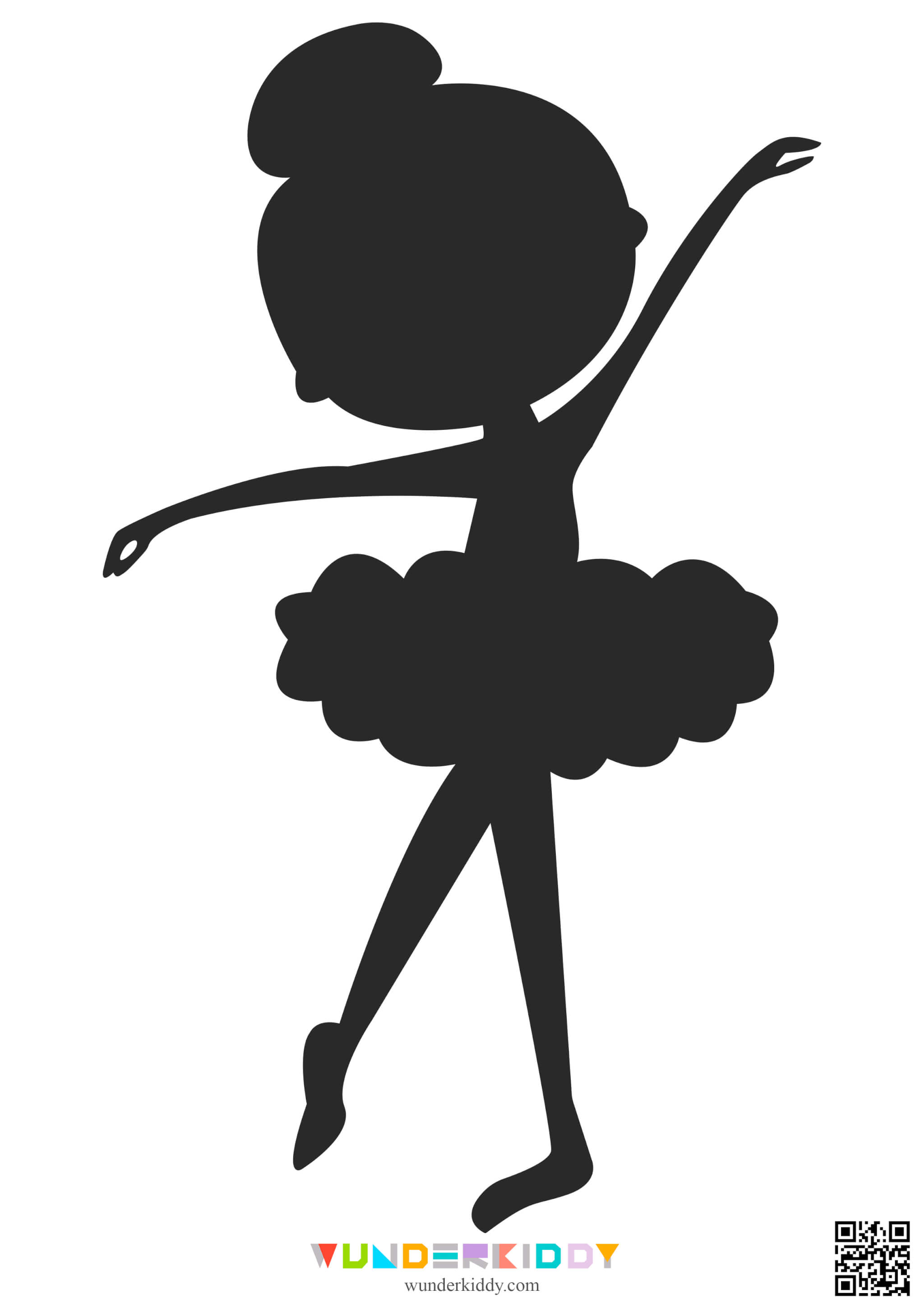Printable Template for Paper Craft Ballerina - Image 2