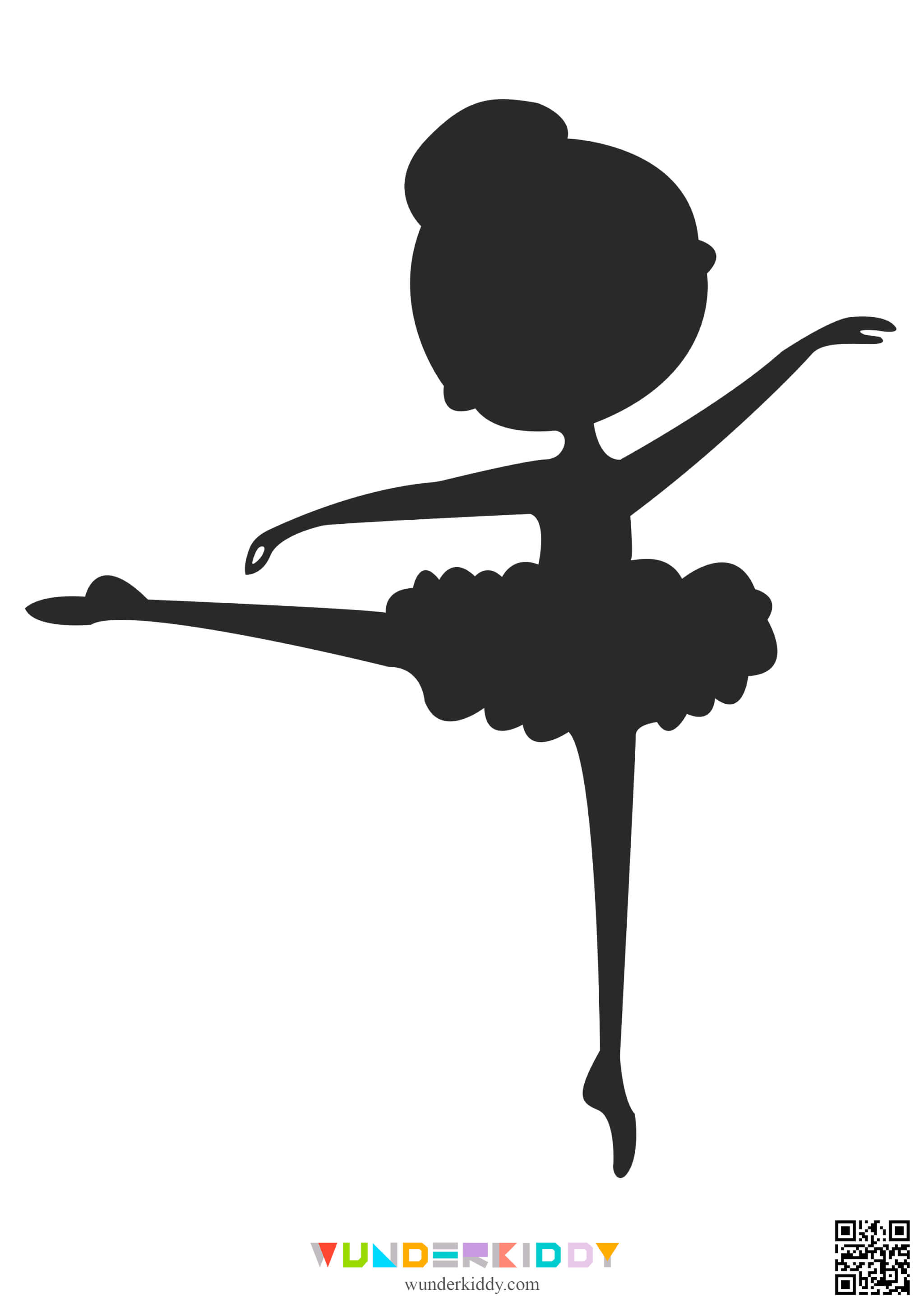 Printable Template for Paper Craft Ballerina - Image 3